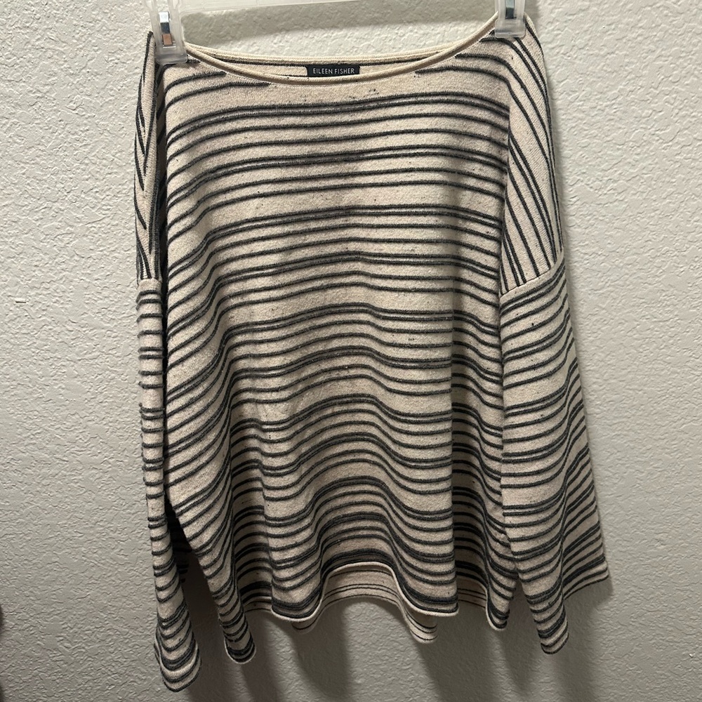 Eileen Fisher drop shoulder cotton wool sweater